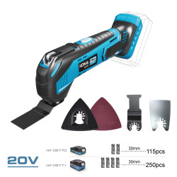 Multiherramienta oscilante 20 v sin batería ni cargador. 31,3 x 11cm