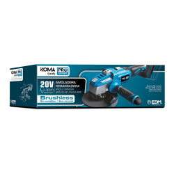Amoladora angular brushless 20v ø125 mm sin batería ni cargador, 37,5 x 12 cm