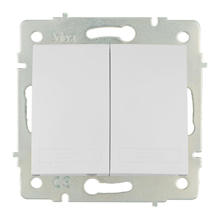 Doble conmutador/interruptor 10ax 250v serie europa solera erp12qc
