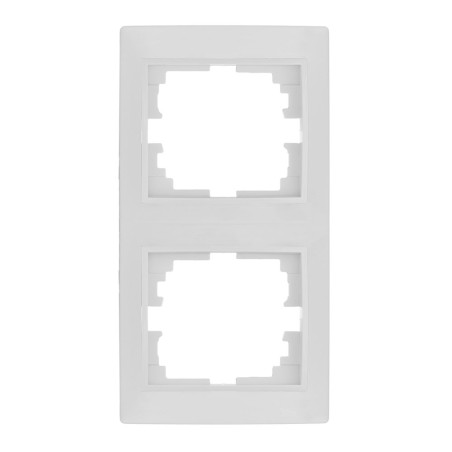 Marco vertical para 2 elementos blanco 81x154x10mm serie europa solera erp62u