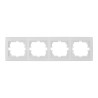 Marco horizontal para 4 elementos blanco 296x81x10mm serie europa solera erp74u