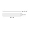 Regleta led 35 w 6400 k luz fria 3600 lm 12 x 90 x 4,5 cm