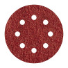 Pack 5 hojas de lijar adhesivas, corindón grano 120 perforadas ø125mm 2251000 wolfcraft