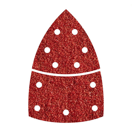 Pack 10 hojas abrasivas adhesivas, 2 piezas para madera/metal grano 120 95mm 1814000 wolfcraft