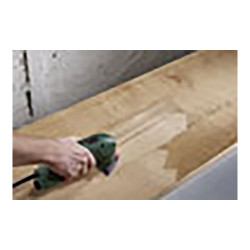 Hojas de lijar adhesivas de corindón perforadas, 95 mm, grano 120 delta, pack 5 uds