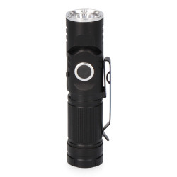 Mini linterna led nano vortex, direccionable, aluminio, recargable, 8w 450 lm