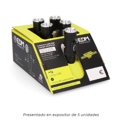 Mini linterna led nano vortex, direccionable, aluminio, recargable, 8w 450 lm