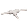 Adaptador t de polietileno con distribución automática ¼ pulg