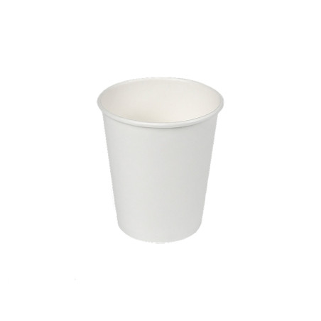 Pack con 50 unid. vasos de cartón blancos 200cc best products green