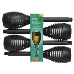 Estaca solar efecto llama ø7,5 x 27cm colores/modelos surtidos, 4 unidades