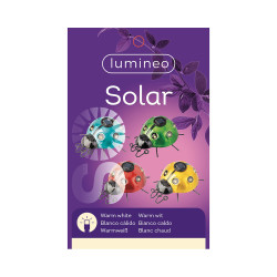 Figura solar metálica con forma de mariquita modelos variados 14,5 x 13 x 5 cm