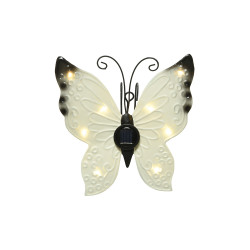 Figura solar metálica con forma de mariposa colores surtidos 17,8 x 6 x 4 cm