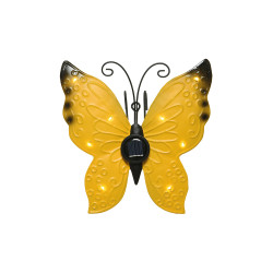 Figura solar metálica con forma de mariposa colores surtidos 17,8 x 6 x 4 cm