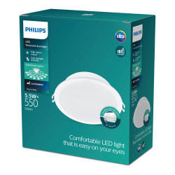 Downlight led empotrable modelo meson 5,5 w 550 lm 6500 k luz fria ø9 x 3,5 cm