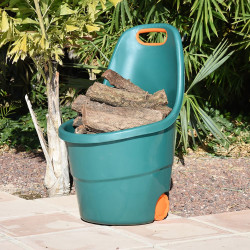 Carro de jardín verde 68 l, 53 x 57 x 88,5 cm