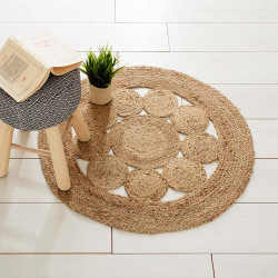 Alfombra de yute calada ø80 cm