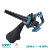 Aspirador / soplador 20 v sin batería ni cargador