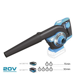 Aspirador / soplador 20 v sin batería ni cargador