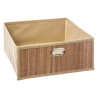 Cesta para mueble de almacenaje bambú natural 31x31x13.5cm