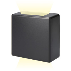 Aplique led cuadrado con 2 proyecciones 3 w 237 lm 4000 k luz dia ip54 11.5 x 11.5 x 5 cm