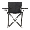 Silla de camping plegable negra, 80 x 83,5 x 51 cm