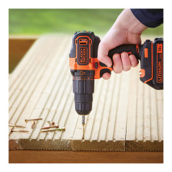 Kit taladro percutor 18 v con 2 baterías de litio y cargador