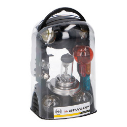 Juego 11 bombillas h4 y fusibles para coche dunlop