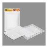 Bandeja rectangular con blonda color blanco 22 x 28 cm, 2 uds