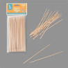 Pinchos de madera higiénicos 2 x 200 mm, blister 100 uds