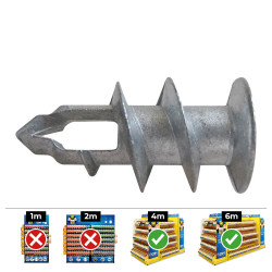 Caja 100 unidades taco metálico placa yeso ø4-5 x37mm din gkdz