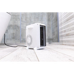Calefactor compacto vertical/horizontal 1.000 - 2.000 w blanco, 22,3 x 12 x 22,6 cm