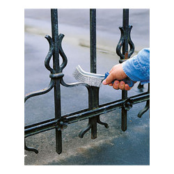 Cepillo metálico de mano, acero, con mango de plástico, 265 mm