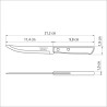 Cuchillos de asado polywood castaño 12,7 cm expositor 60 uds