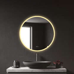 Espejo redondo con led 20 w 60 cm