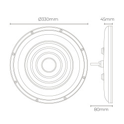 Campana led 200 w, 6400 k, 20.000 lm, ø33 x 4,5 cm