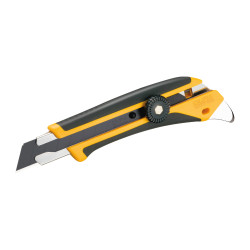 Cúter l-5 con bloqueo manual, mango antideslizante, púa de metal duro y cuchilla de 18 mm