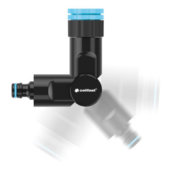 Conector angular multiusos con rosca hembra energo 6 bar, ½ pulg - ¾ pulg - 1 pulg, blister