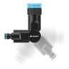 Conector angular multiusos con rosca hembra energo 6 bar, ½ pulg - ¾ pulg - 1 pulg, blister
