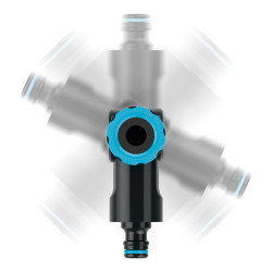 Conector angular multiusos con rosca hembra energo 6 bar, ½ pulg - ¾ pulg - 1 pulg, blister