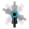 Conector angular multiusos con rosca hembra energo 6 bar, ½ pulg - ¾ pulg - 1 pulg, blister
