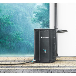 Depósito plegable recolector de agua de lluvia, 250 l, ø60 x 90 cm