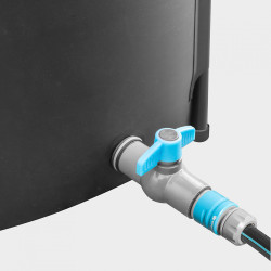Depósito plegable recolector de agua de lluvia, 250 l, ø60 x 90 cm