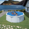Piscina redonda de pared de acero con chapa blanca 350 x 120 cm