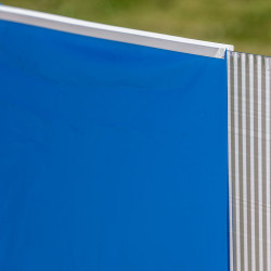 Piscina redonda de pared de acero con chapa blanca 350 x 120 cm