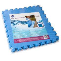 Suelo protector de piscinas 9 piezas, 500 x 500 x 4,5 mm
