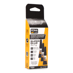 Adhesivo instantáneo de cianocrilato 3 x 1g