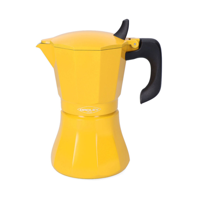 Cafetera de aluminio de 6 tazas modelo "petra" color mostaza