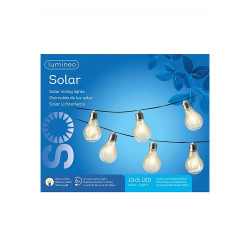 Guirnalda solar 50 leds, multifunción, luz cálida, exterior, 4,5 m