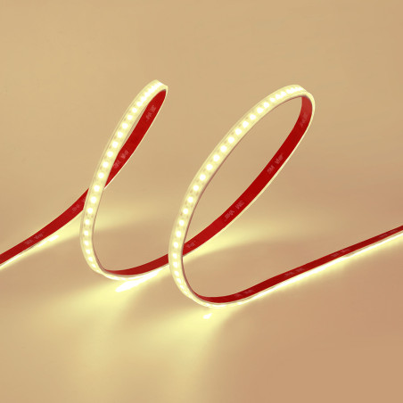 Tira led luz día adhesiva 4.000k 8 w/m 100 lm/w 24v dc ip65, 5 m x 10 mm