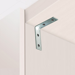 Ángulo refuerzo an02, acero zincado, 80 x 80 x 15 mm. 4 unidades